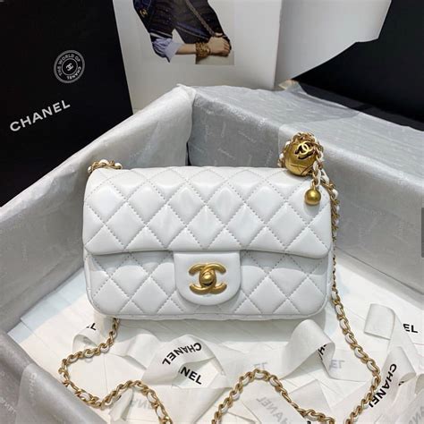 chanel bags white|white chanel crossbody bag.